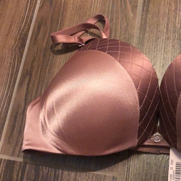 Victorias Secret Bra 32C Push Up Pink Mauve $55 - Picture 2 of 7